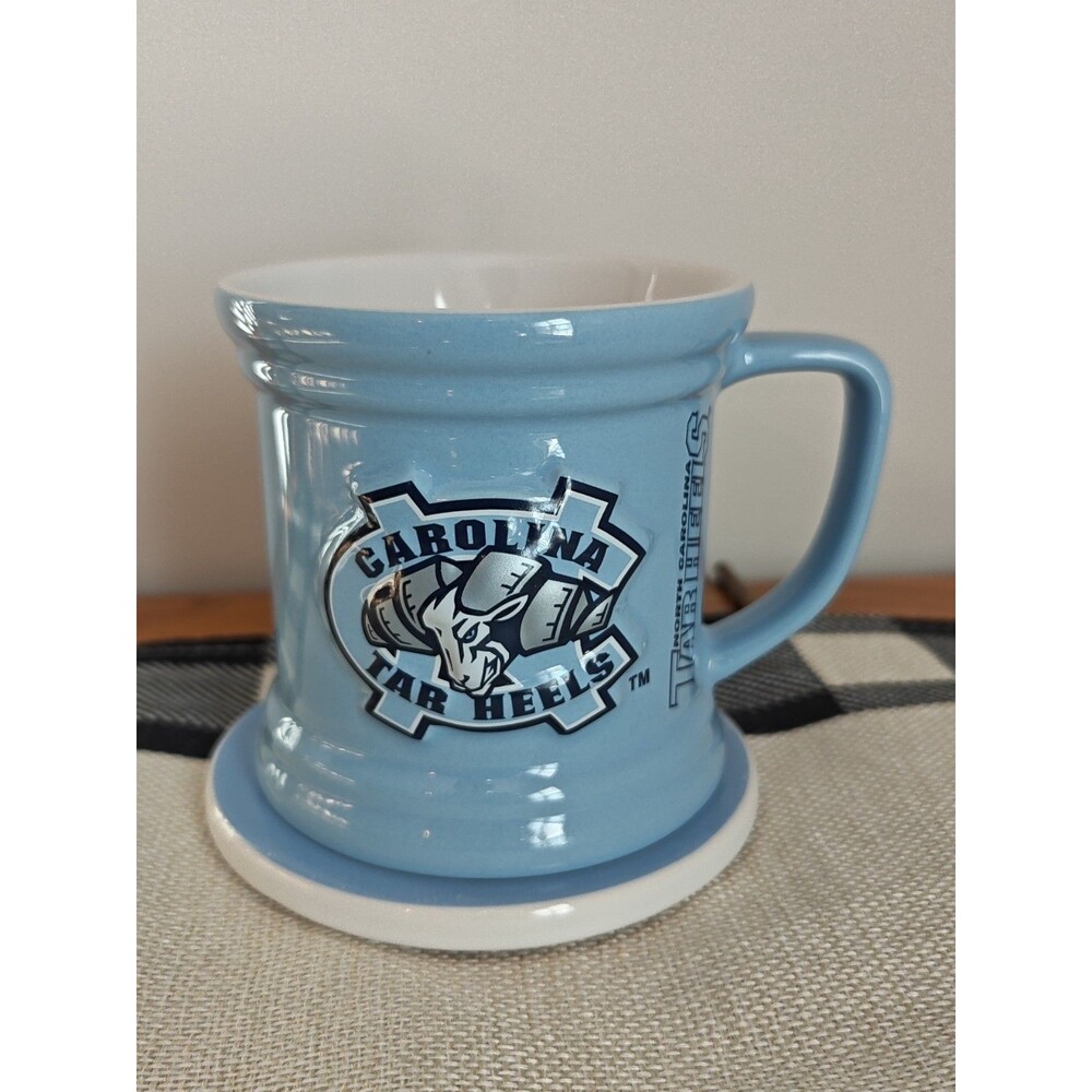 Y2k University Of North Carolina Tarheels Coffee Mug Cup With Coaster